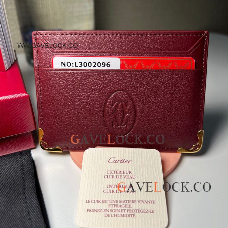 AAA Replica Cartier Must de Men Credit Card Holder Red